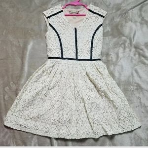 Speechless Girls Beige Lace Sleeveless Dress